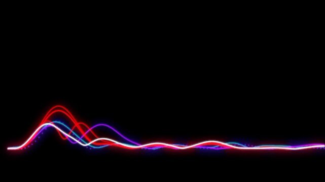 Audio spectrum sound frequency wave 3d animation