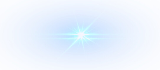Blue Burst PNG Overlay with Starburst Effect on transparent background