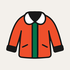 Christmas object warm clothe vector illustration. Hand drawn simple graphic elements