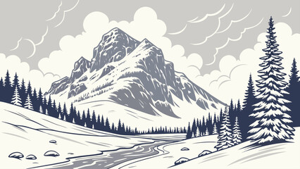 winter forest landscape