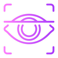 eye scan gradient icon