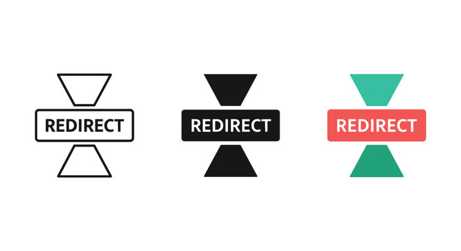 Redirect symbol with different color schemes
