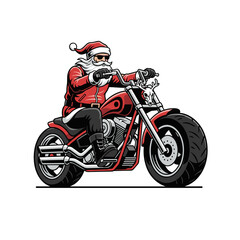 mr santa on a motorcycle
