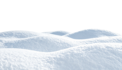 Fresh Winter Snow Layer with Soft Powder Texture – Isolated PNG