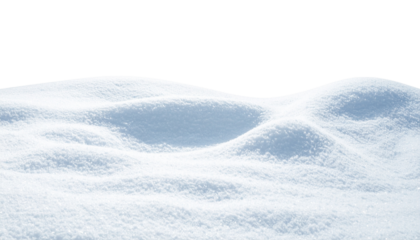 Fresh Winter Snow Layer with Soft Powder Texture – Isolated