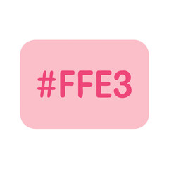 Soft pink color code representation with contrast in a minimalistic design 
