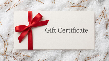 Winter Gift Certificate Festive Holiday Season