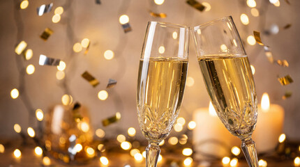 Cheers! Celebration, Champagne, Golden Sparkle, Festive Joy
