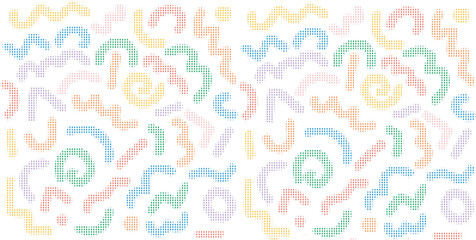 Abstract Pastel Colored Geometric Shapes Seamless Pattern Background