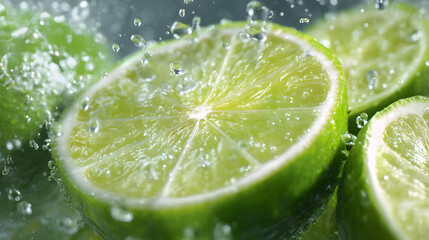Fresh Limes with Dew Drops