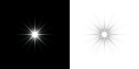 Bright shimmering sunlight interacting with star sparkles and radiant flare flashes, forming a premium celestial glow effect for high-quality vector artwork.