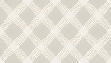 A seamless repeating pattern of a light beige and off-white diagonal plaid.