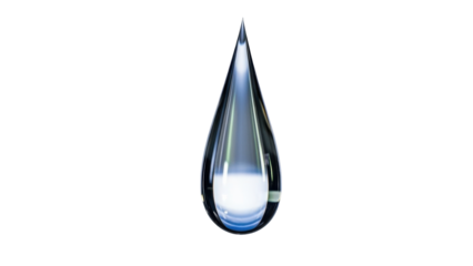 Isolated drop of liquid, perfectly formed, suspended in air for a macro studio shot image