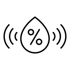 Humidity Sensor Icon. Vector Line Icon