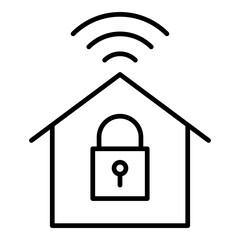 Smart Home Icon. Vector Line Icon
