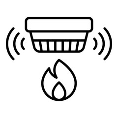 Smoke Detector Icon. Vector Line Icon