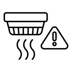 Smoke Detector Icon. Vector Line Icon