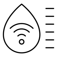Water Quality Sensor Icon. Vector Line Icon