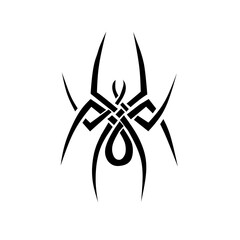 Tribal spider design featuring intricate Celtic knotwork, perfect for tattoo art, apparel, or dark, edgy graphic projects. Powerful and mysterious animal symbol.