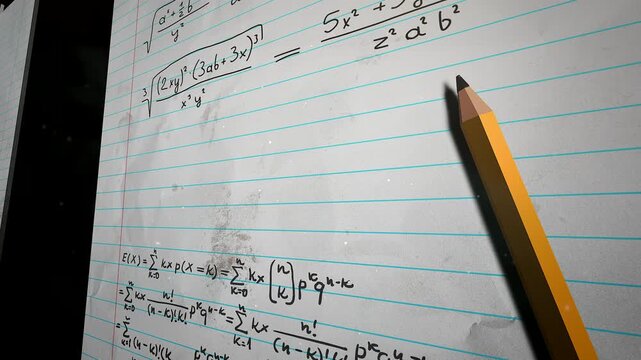 high school student attentively solving algebra questions under soft lighting
