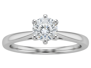 Isolated diamond ring, platinum band, engagement jewelry for special occasion celebration