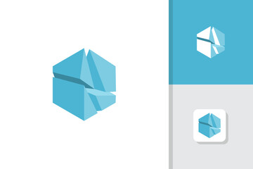 iceberg logo design illustration vector template