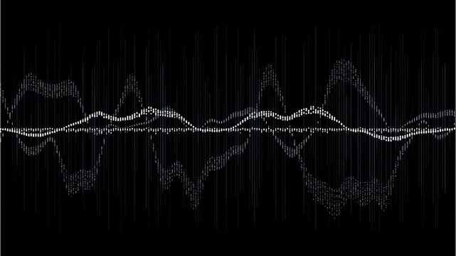 Audio Spectrum Analyzer Animation on Black Background