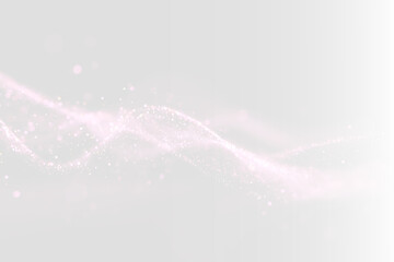 Pink glitter wave isolated on transparent background, magical light effect PNG overlay, sparkle dust glow