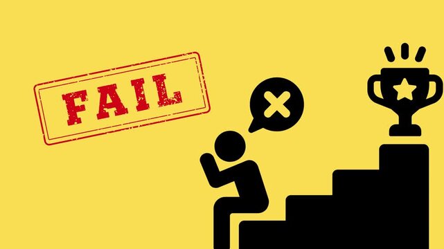 A Black Vector people fail animation 