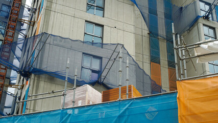 Apartment building under construction in Seoul, South Korea.