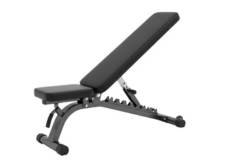 3d icon of adjustable weight bench isolated on transparent background is perfect for home gym, offering versatile workout options for strength training