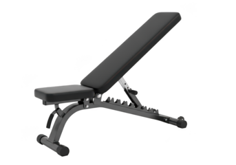 3d icon of adjustable weight bench isolated on transparent background is perfect for home gym, offering versatile workout options for strength training