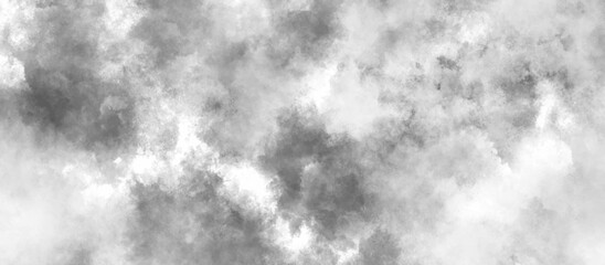 Fototapeta premium Dark clouds background. gray watercolor painting background. smoky clouds texture. black and white mist background.