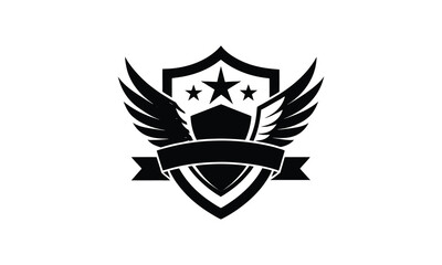 Obraz premium Winged Shield Double Star Crest