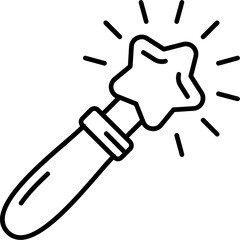 Magic Wand Outline Icon