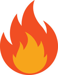 Fire flame vector isolated on white background