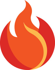 Fire flame vector isolated on white background