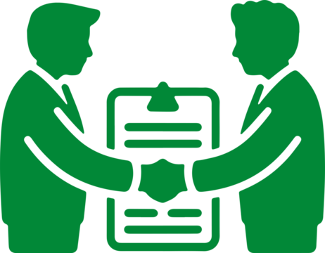 Two people protecting a shield emblem a symbol of security on transparent background - Powered by Adobe