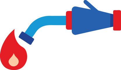 Flame fire hand water vector illustration