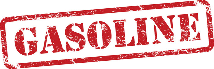 Gasoline Red Grunge Rubber Stamp