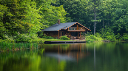 The peaceful surroundings of the forest and lake help you reconnect with nature. What activities or quiet moments do you enjoy to rejuvenate your spirit in this peaceful environment?