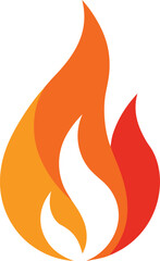 Fire Icon Vector Illustration Flat Design