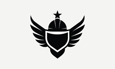 Obraz premium Circular Laurel Military Badge