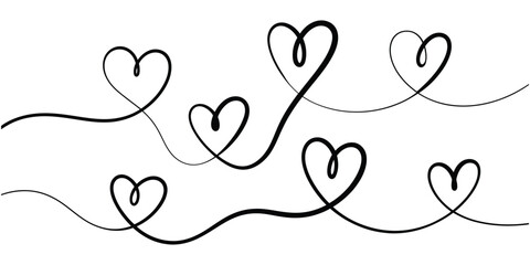 Continuous line heart design