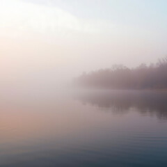 misty morning on the river