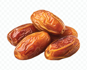 realistic delicious fresh dates in different style isolated on transparent background 
