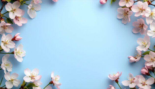 春のイメージ　桜の花　カラフルで幻想的な背景