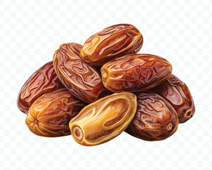 realistic delicious fresh dates in different style isolated on transparent background 