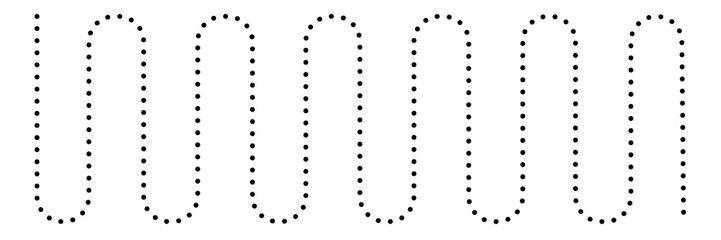Dotted line. Seamless pattern of continuous wavy lines. 