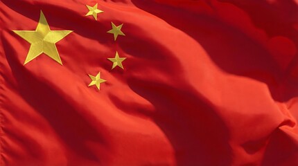 Waving national flag of china flag background outdoor event vibrant environment close-up view national pride concept